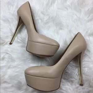 Marciano Ethel Nude Platform Pump - Size 9